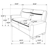 Arabella - Upholstered Padded Arm Sofa Set