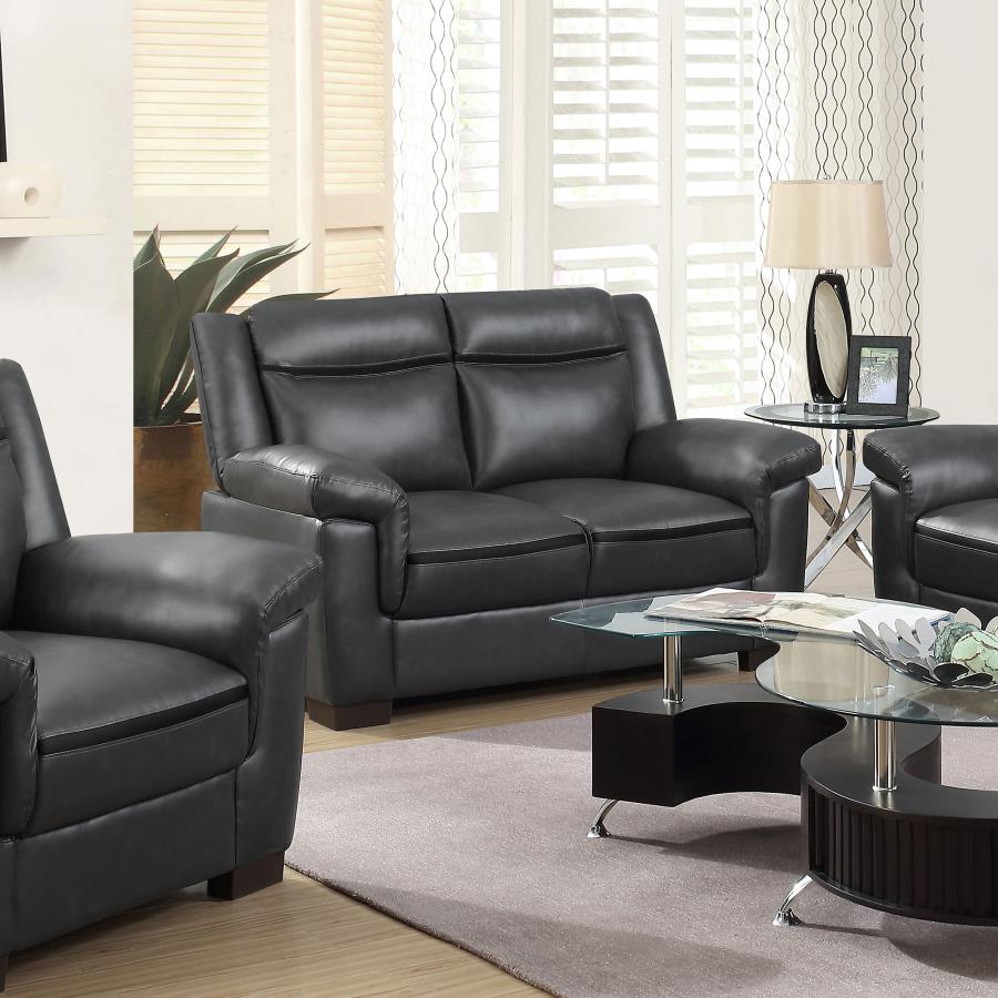 Arabella - Upholstered Padded Arm Loveseat - Gray