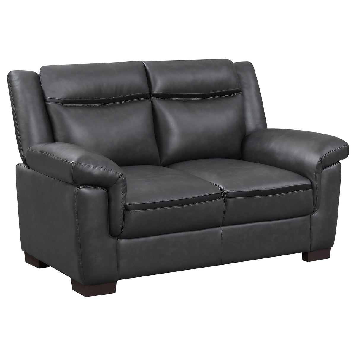 Arabella - Upholstered Padded Arm Loveseat - Gray