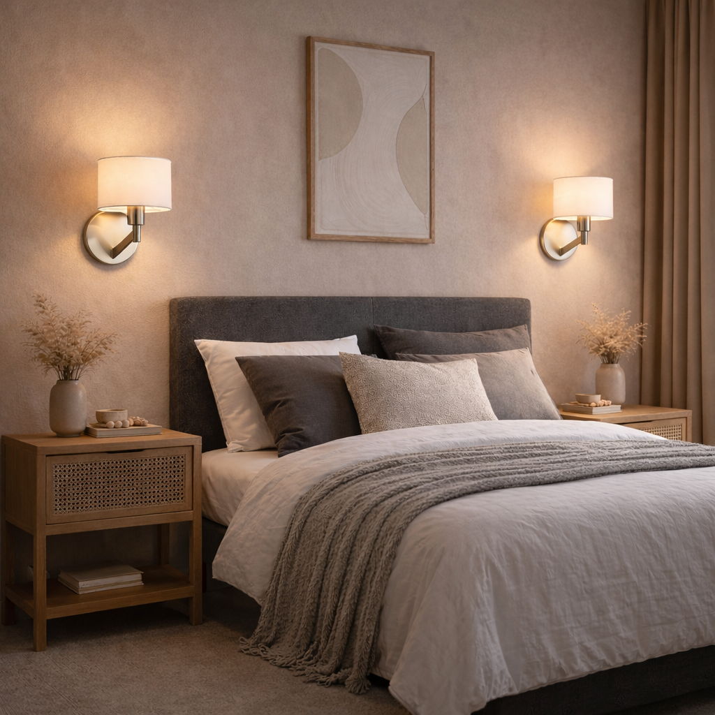 Nebula - Base Wall Lamp With Rotary Switch Shade - Brushed Nickel / Silver / White