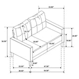 Bowen - Upholstered Track Arm Tufted Sofa Set