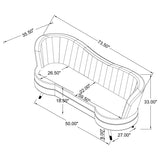 Sophia - Upholstered Channel Tufted Sofa Set