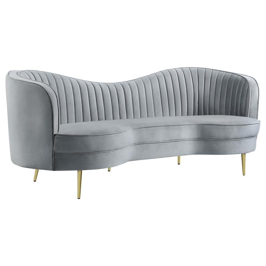 Sophia Upholstered Channel Tufted Sofa