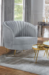 Sophia - Upholstered Channel Tufted Barrel Accent Chair