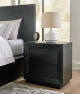 Londer - Black - Two Drawer Night Stand by Millennium® by Ashley | Bel Furniture