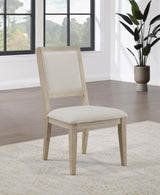Trofello - Cushioned Dining Side Chair (Set of 2) - White Washed by Coaster Fine Furniture | Bel Furniture
