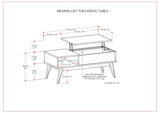 Draper - Lift Top Coffee Table - Teak by Simpli-Home | Bel Furniture