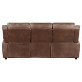 Ellington - Upholstered Padded Arm Sofa - Dark Brown