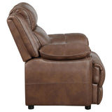 Ellington - Upholstered Padded Arm Accent Chair - Dark Brown