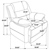 Ellington - Upholstered Padded Arm Accent Chair - Dark Brown