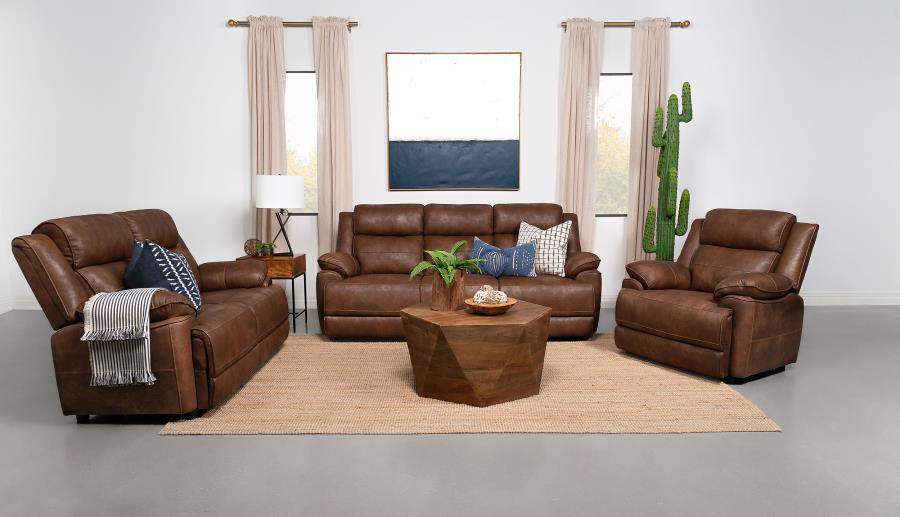 Ellington - Upholstered Padded Arm Accent Chair - Dark Brown