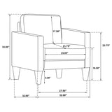 Ruth - Upholstered Track Arm Sofa Set
