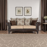 Elmbrook - Upholstered Rolled Arm Sofa - Brown