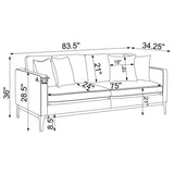 Apperson - Upholstered Track Arm Sofa - Light Gray
