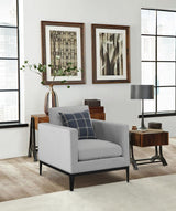 Apperson - Upholstered Track Arm Accent Chair - Light Gray