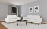 Jessel Chenille Upholstered Sofa Set Ivory