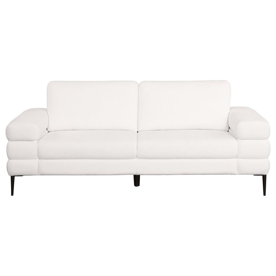 Jessel Chenille Upholstered Sofa Set Ivory