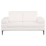 Jessel Chenille Upholstered Sofa Set Ivory