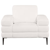 Jessel Chenille Upholstered Sofa Set Ivory