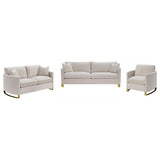 Corliss - Upholstered Arched Arm Sofa Set