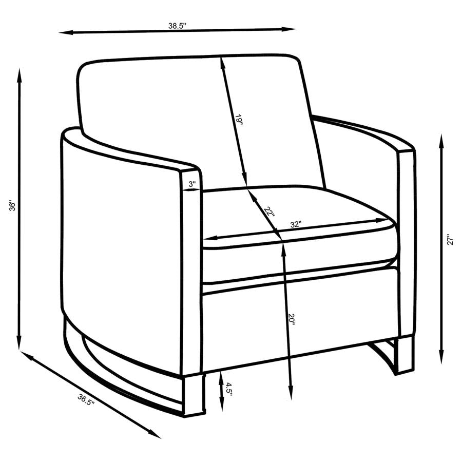 Corliss - Upholstered Arched Arm Accent Chair