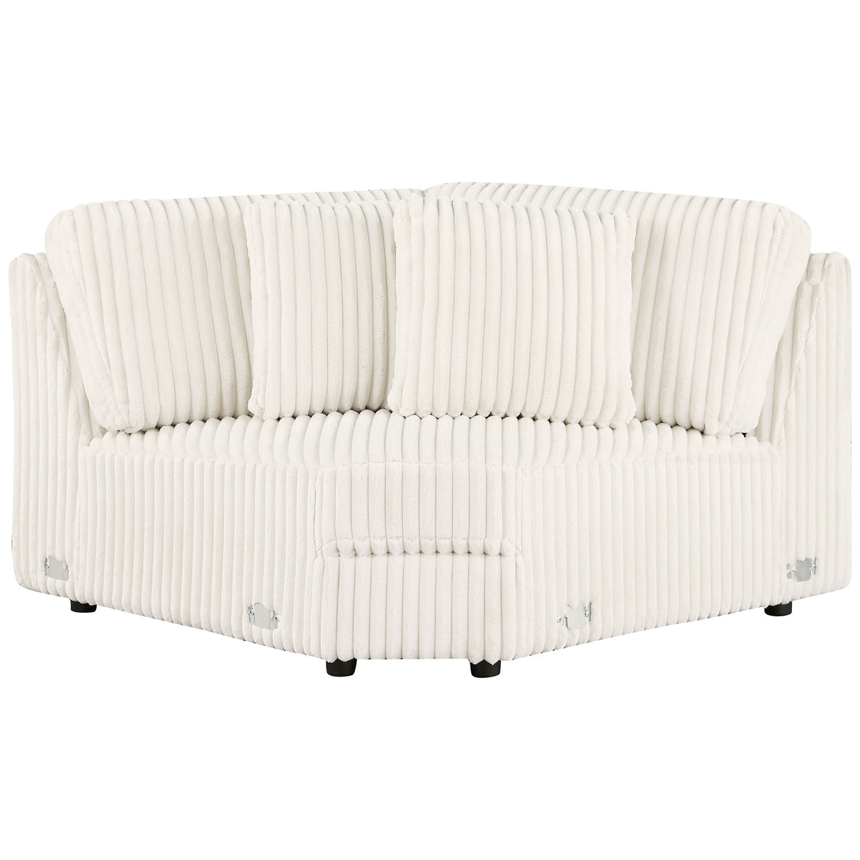 Emberson Upholstered Armless Loveseat / Wedge Ivory