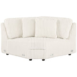 Emberson Upholstered Armless Loveseat / Wedge Ivory