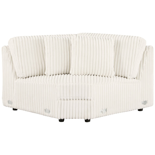Emberson Upholstered Armless Loveseat / Wedge Ivory