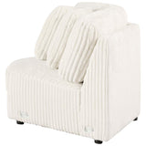 Emberson Upholstered Armless Loveseat / Wedge Ivory