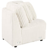 Emberson Upholstered Armless Loveseat / Wedge Ivory