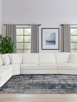 Emberson Upholstered Armless Loveseat / Wedge Ivory