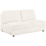 Emberson Upholstered Armless Loveseat / Wedge Ivory
