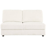 Emberson Upholstered Armless Loveseat / Wedge Ivory