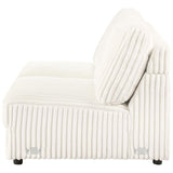 Emberson Upholstered Armless Loveseat / Wedge Ivory