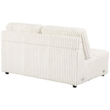 Emberson Upholstered Armless Loveseat / Wedge Ivory