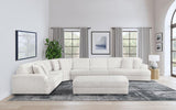 Emberson Upholstered Armless Loveseat / Wedge Ivory