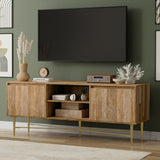 Fallon - TV Media Stand - Natural by Simpli-Home | Bel Furniture