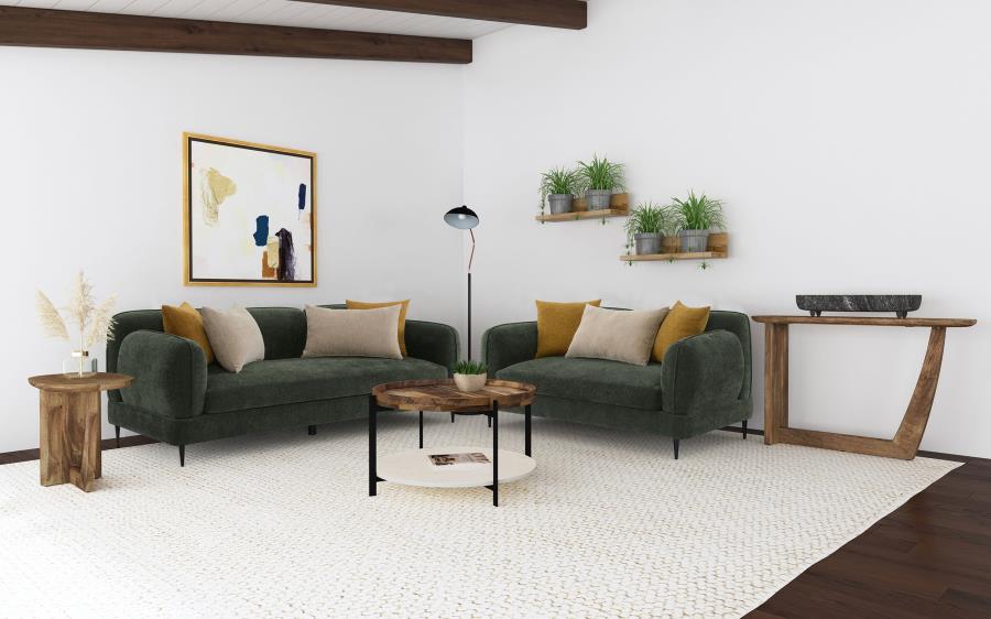 Jade 2-piece Chenille Upholstered Sofa Set