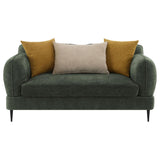 Jade - Chenille Upholstered Modern Track Arm Loveseat