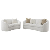Rainn - Boucle Upholstered Sloped Arm Sofa Set
