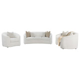 Rainn - Boucle Upholstered Sloped Arm Sofa Set
