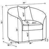 Rainn - Boucle Upholstered Sloped Arm Sofa Set