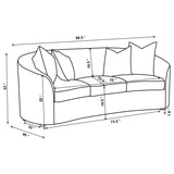 Rainn - Boucle Upholstered Sloped Arm Sofa - Latte