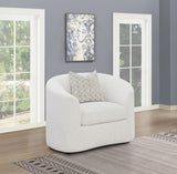 Rainn - Boucle Upholstered Sloped Arm Accent Chair - Latte