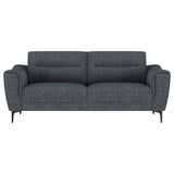 Nolan Upholstered Sloped Track Arm Sofa Charcoal