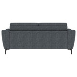 Nolan Upholstered Sloped Track Arm Sofa Charcoal