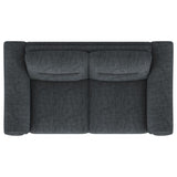 Nolan Upholstered Sloped Track Arm Loveseat Charcoal