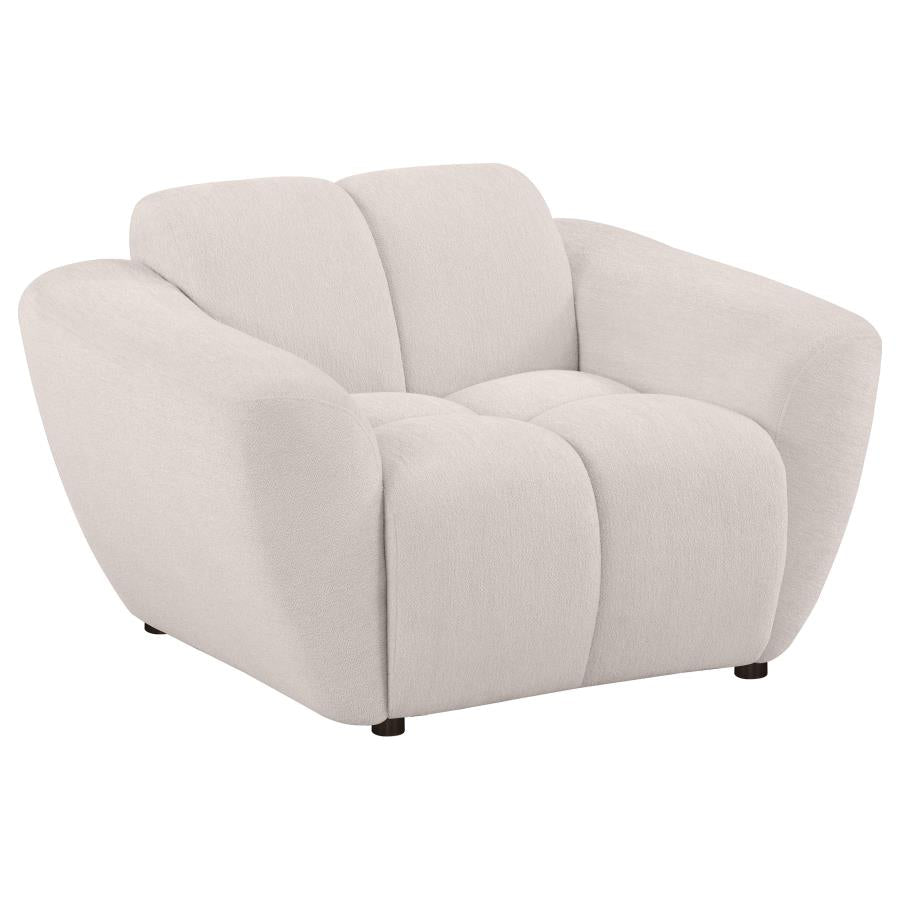 Destino - Chenille Splayed Arm Sofa Set