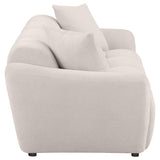 Destino - Chenille Upholstered Splayed Arm Sofa - Greige