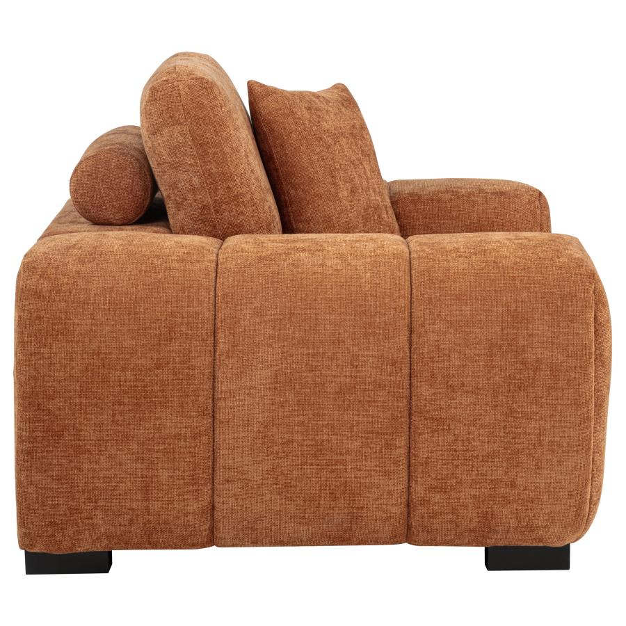 Octavia - Fabric Upholstered Track Arm Accent Chair